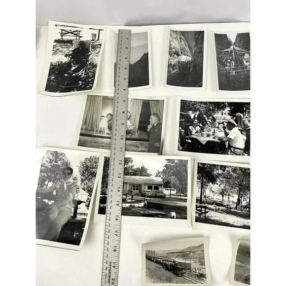 Antique Lot of 16 B&W Photographs 1950s Travel Snapshots Estate Find OOAK - Picture 10 of 13